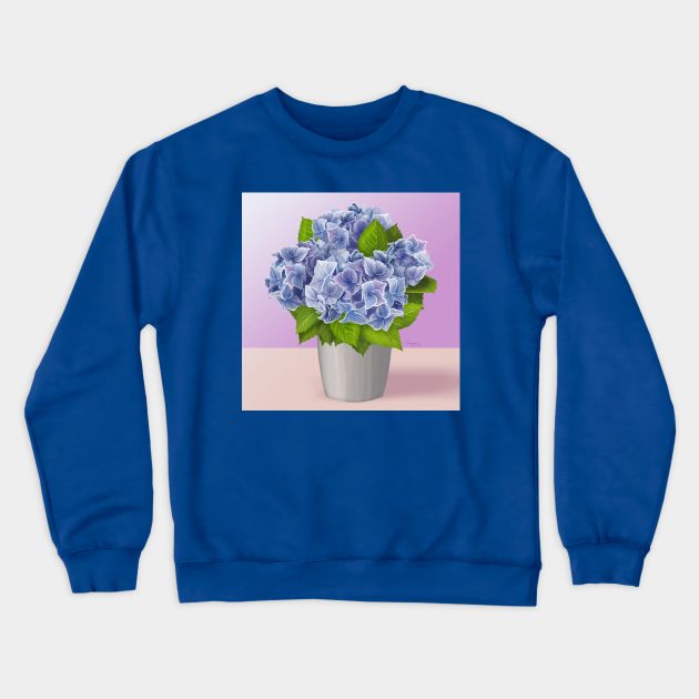 Gratitude in Blue Crewneck Sweatshirt by hiyas